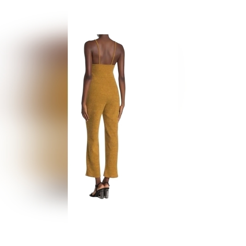 Velvet Torch Heathered Ribbed Knit Jumpsuit- L